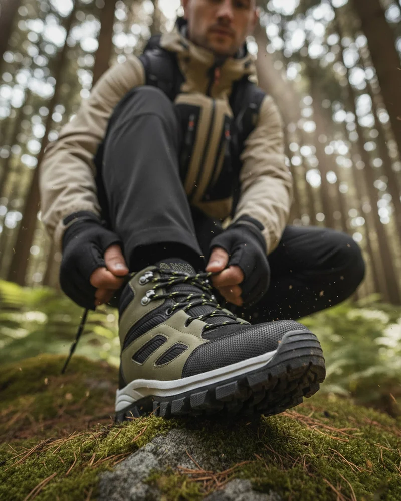 Bacca Bucci Olive ENDURO High-Top Outdoor Hiking Boots for Men | Best Price UAE